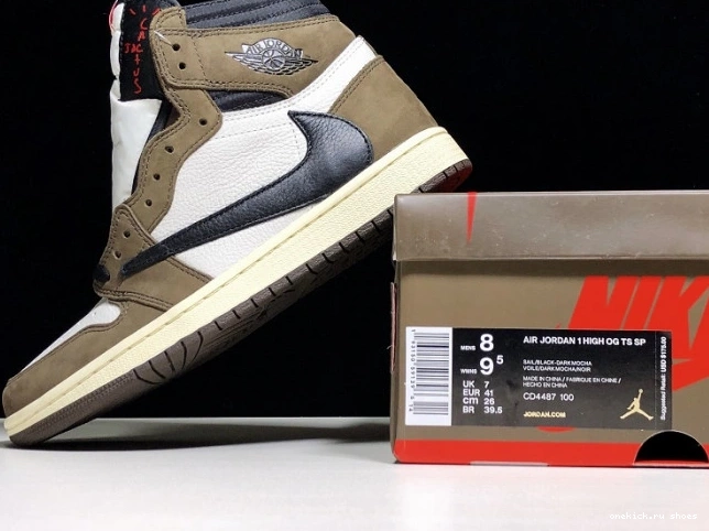 Rep OG Retro - x 1 100 Travis High CD4487 Jordan Scott 'Mocha' Air 0607